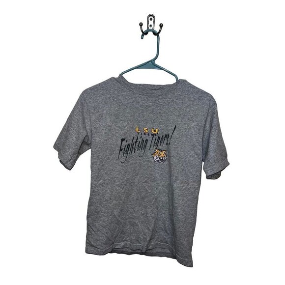 Lsu Tigers Girls Tshirt Size L 12-14 Gray - Picture 1 of 3